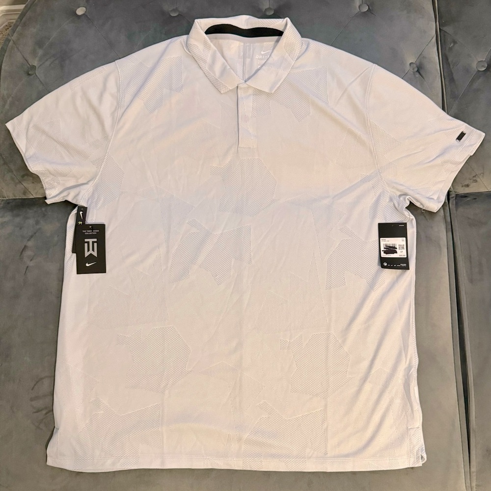 Men’s Golf Polo Tiger Woods Collection. XXL. Grey.